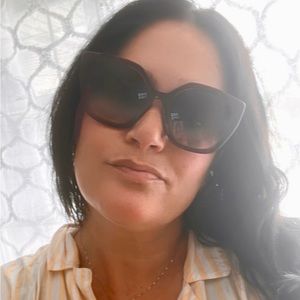 Authentic PRADA chic sunglasses, wine colored perfect for Fall